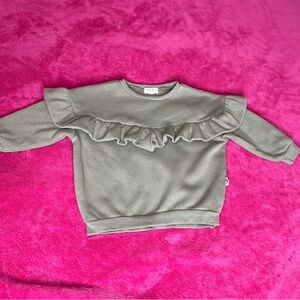 Kids Ruffle Sweatshirt - Light Green